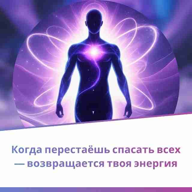 Когда перестаёшь спасать всех — возвращается твоя энергия Синдром спасателя — это тихий пожиратель…