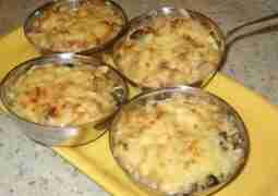 Жюльен с сушёными грибами и курицей  Пропорции не записала, поэтому примерный вес:  — курица…
