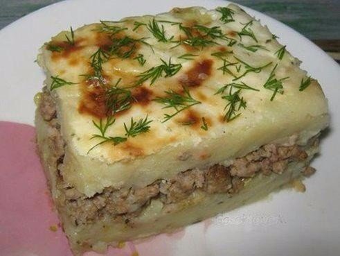Картофельная запеканка с фаршем и сыром Ингредиенты : Для пюре: Картофель (средний) – 10…