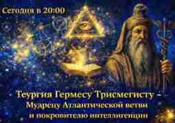 Сегодня в 20.00! Теургия Гермесу Трисмегисту: развитие способностей, мудрость и знания…