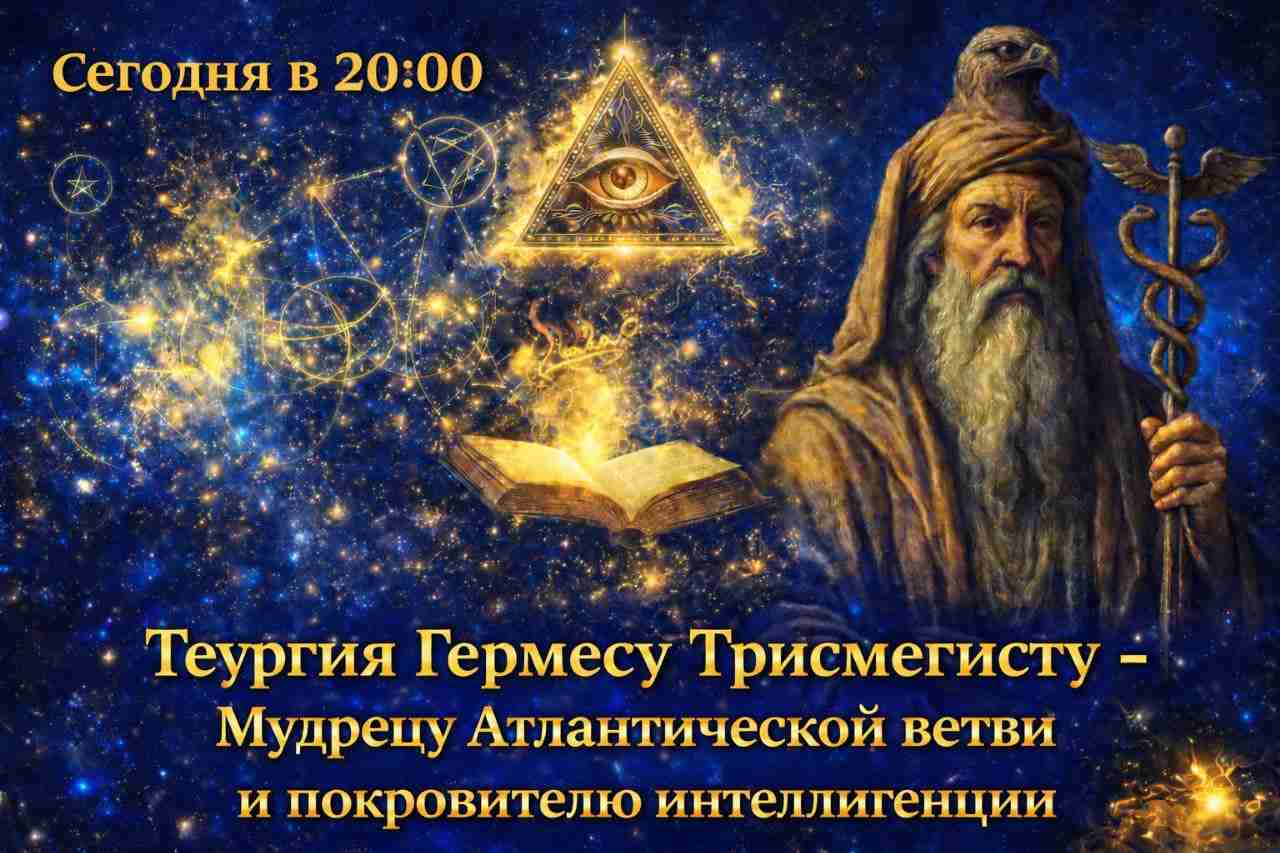Сегодня в 20.00! Теургия Гермесу Трисмегисту: развитие способностей, мудрость и знания…