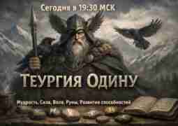Сегодня в 19.30 мск. Теургия Одину: мудрость, сила, воля, руны,…