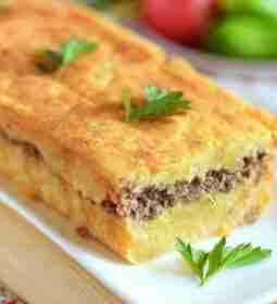 Картофельная запеканка с говяжьей печенью в духовке Продукты: 1. Говяжья печень — 300 г…
