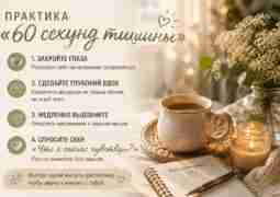 Практика «60 секунд тишины» Попробуйте прямо сейчас. Закройте глаза. Сделайте глубокий вдох. Медленно выдохните….