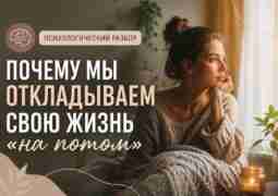 🧠 Почему мы откладываем свою жизнь «на потом» Мы часто говорим себе: «Вот закончу…