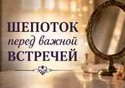 Шепоток перед важной встречей Если предстоит серьезный разговор или собеседование, перед выходом тихо скажите:…