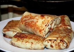 Блинчики с мясом Ингредиенты для теста: — 2 стакана молока — 2 яйца -…